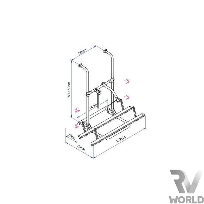 Thule bike rack dimensions clearance