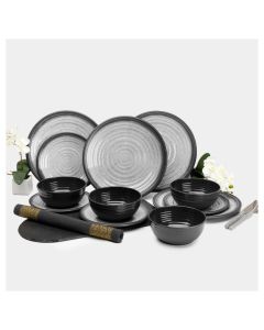 Flamefield Dinner Set - Granite Grey
