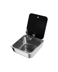 CAN Sink With Glass Lid & Folding Tap