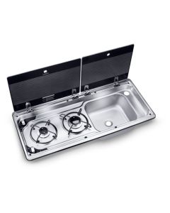Dometic 2 Burner Gas Hob/Sink/Tap with Lids
