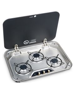 Dometic 3 Burner Gas Hob with Lid