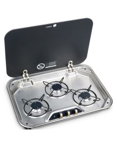 Dometic 3 Burner Gas Hob with Lid