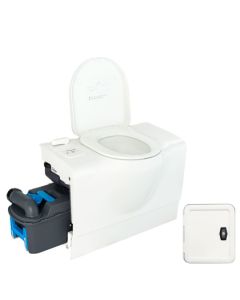 Freucamp Cassette Toilet. Bench Seat with Electric Flush and Access Door