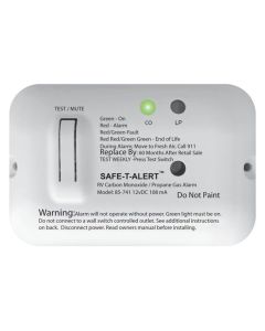 Safe-T-Alert Low Profile Multi Gas Alarm. LPG and Carbon Monoxide - White