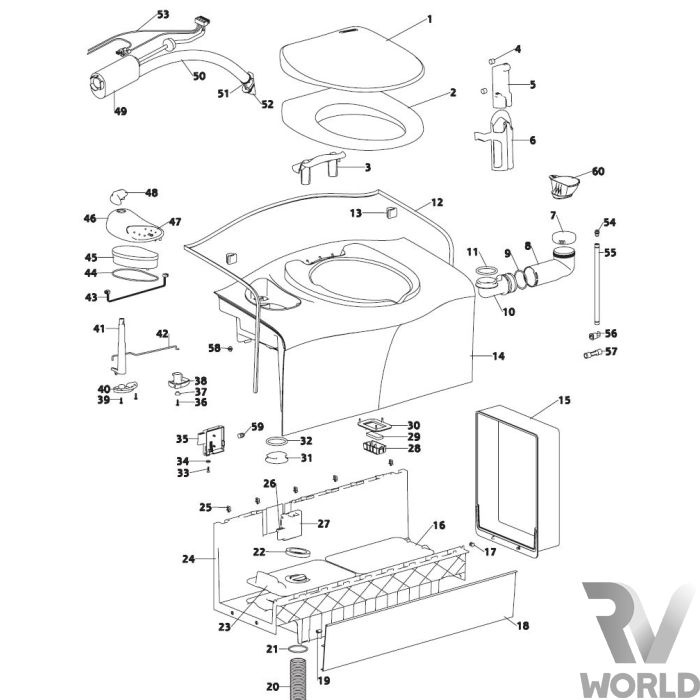 Thetford Cassette Toilet Diagram